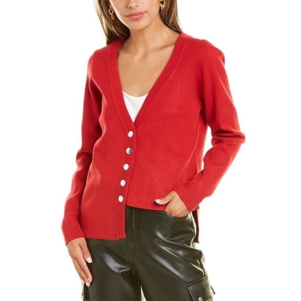 For Love & Lemons Knitz Oxford Step Hem Cardigan